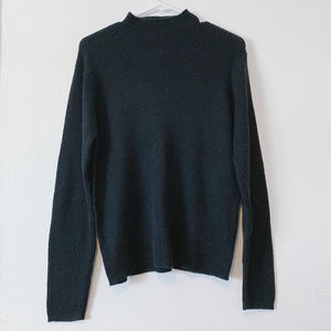 Talbots Black Sweater 100% Merino Wool XL